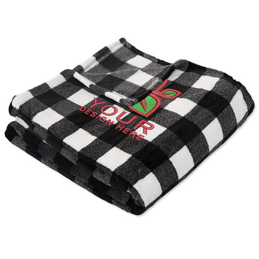 Kanata Buffalo Check Oversized Blanket in Buffalo Check Black / White