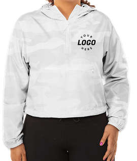 Independent Trading Women's Quarter Zip Cropped Windbreaker