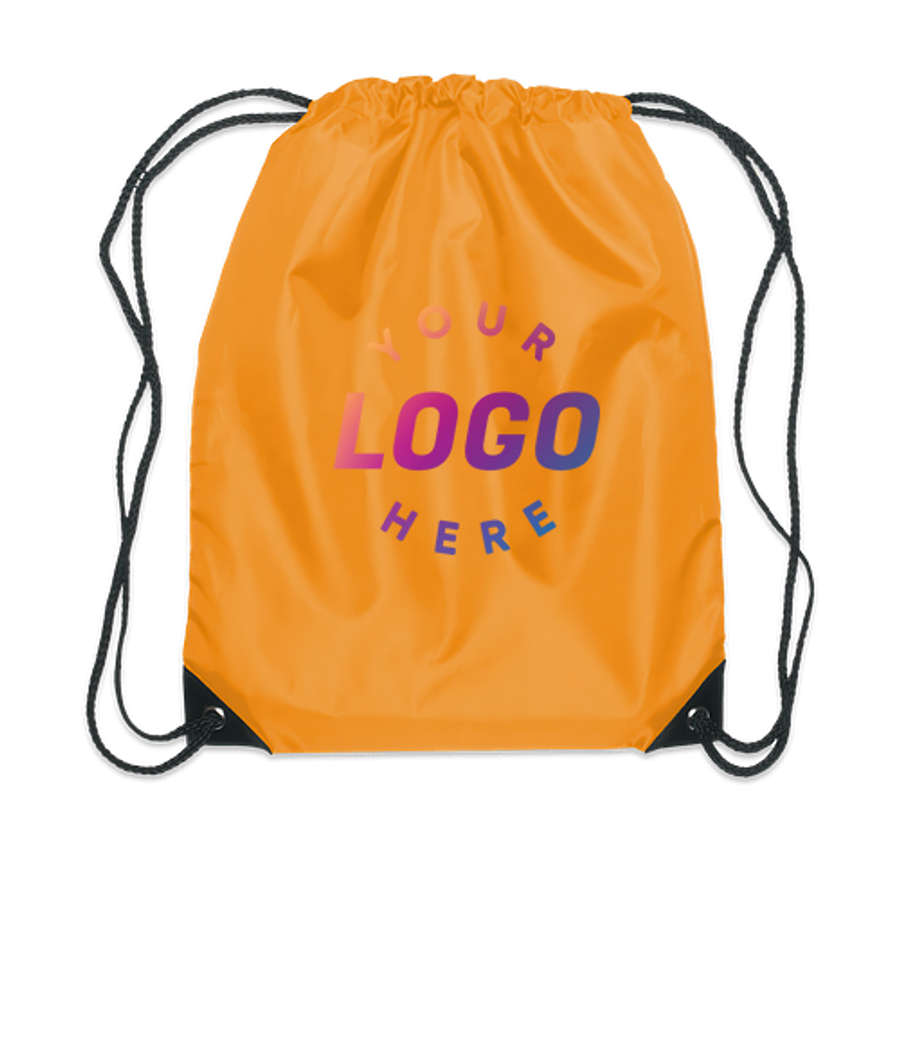 Full Color Large Sports Drawstring Bag in Athletic Gold