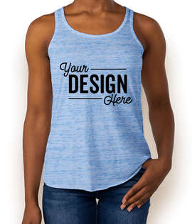 Bella + Canvas Women's Flowy Racerback Tank - Color: Blue Marble