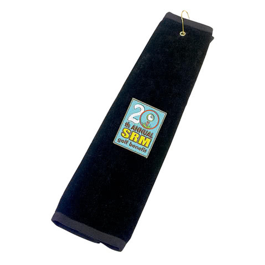 Golf Tri-Fold Towel in Black