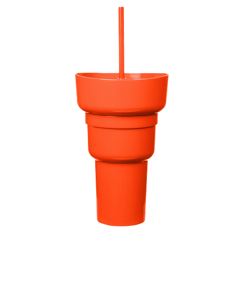 33 oz. Team 365 Recycled Stadium Tumbler with Snack Bowl in SPORT ORANGE