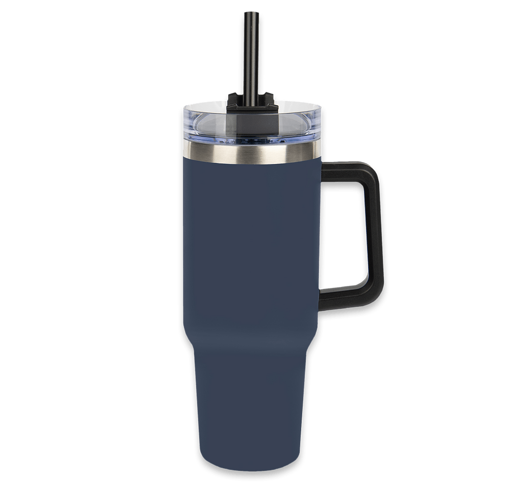 Laser Engraved 40 oz. Intrepid Stainless Steel Tumbler with Straw-default