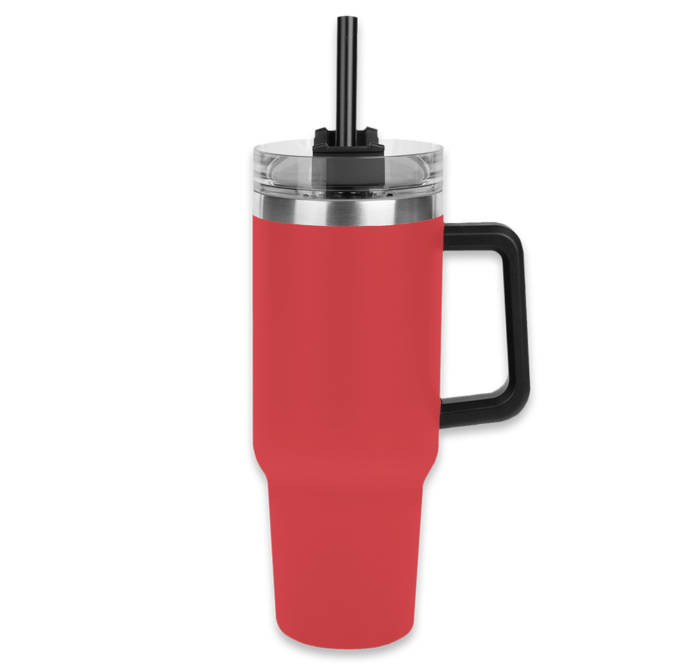 Laser Engraved 40 oz. Intrepid Stainless Steel Tumbler with Straw-default