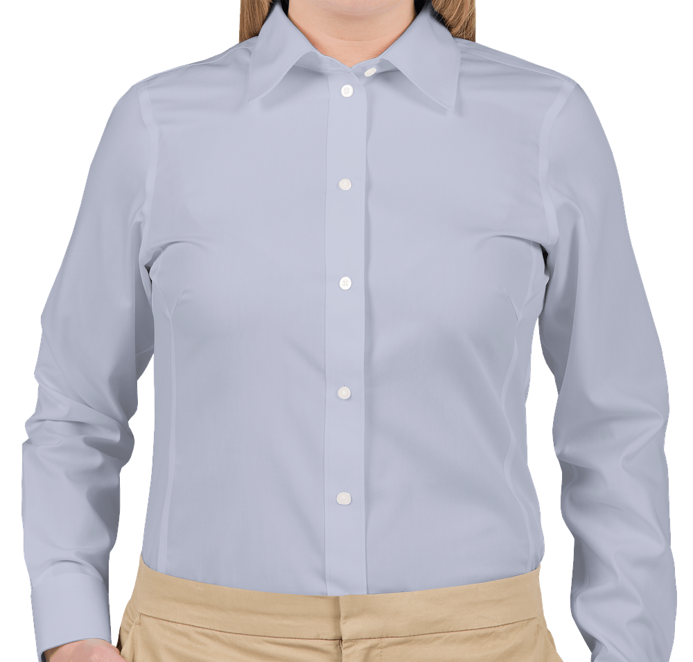 Devon & Jones Women's Solid Dress Shirt - Embroidered-default