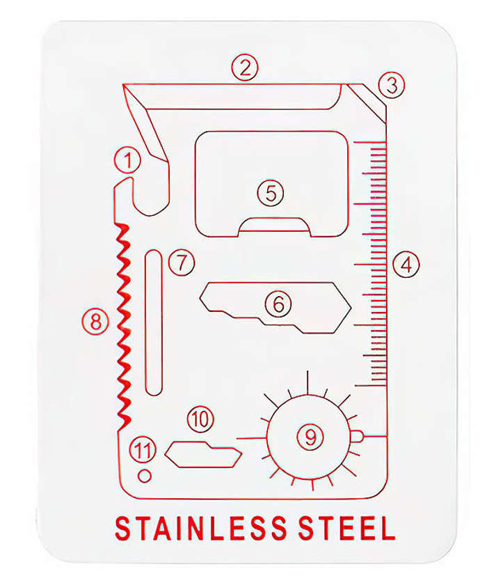 11-in-1 Credit Card Multi Tool