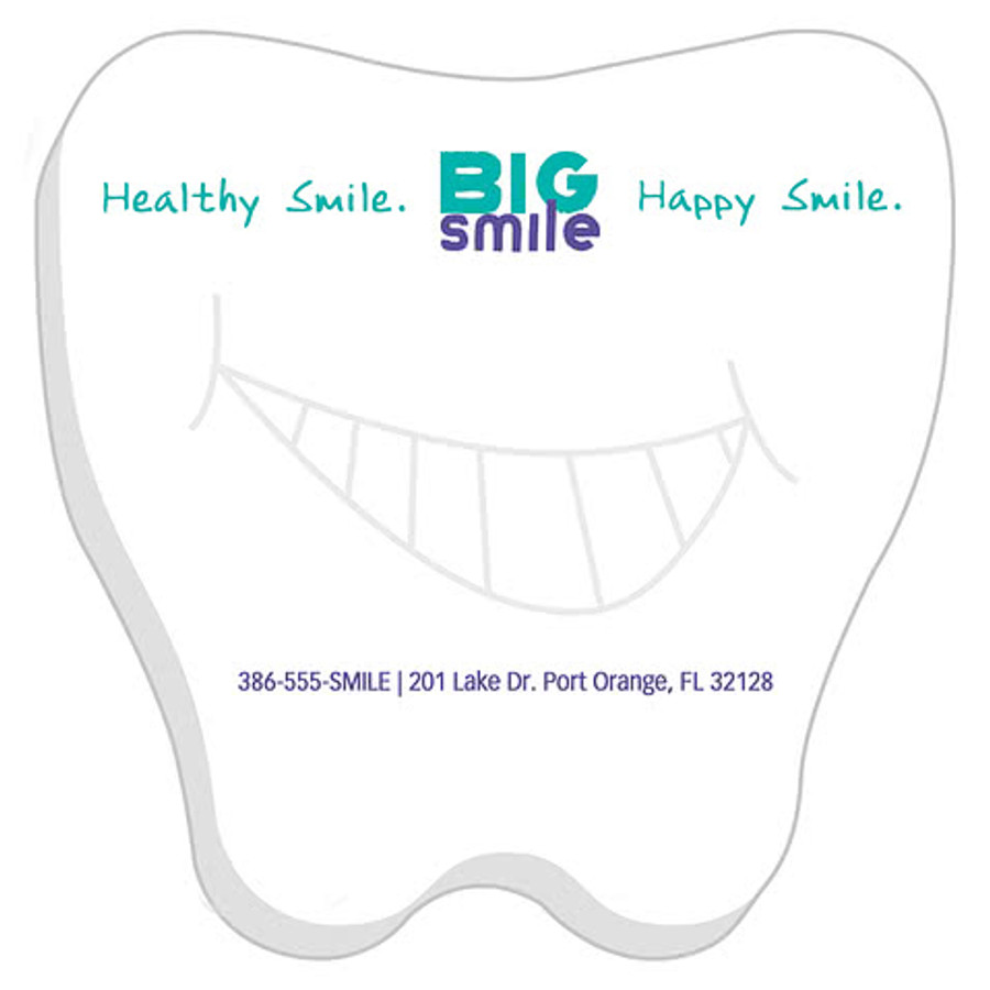 Full Color Tooth Sticky Note - 3" x 3" - 25 sheets/pad (Case of 500) in Tooth