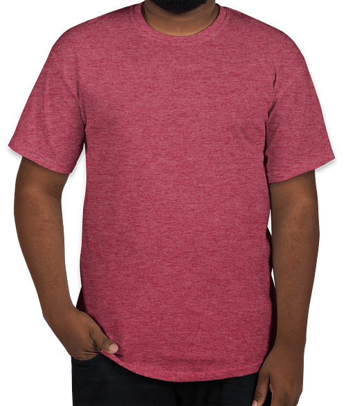 Gildan Ultra Cotton T-shirt - Embroidered in Heather Cardinal