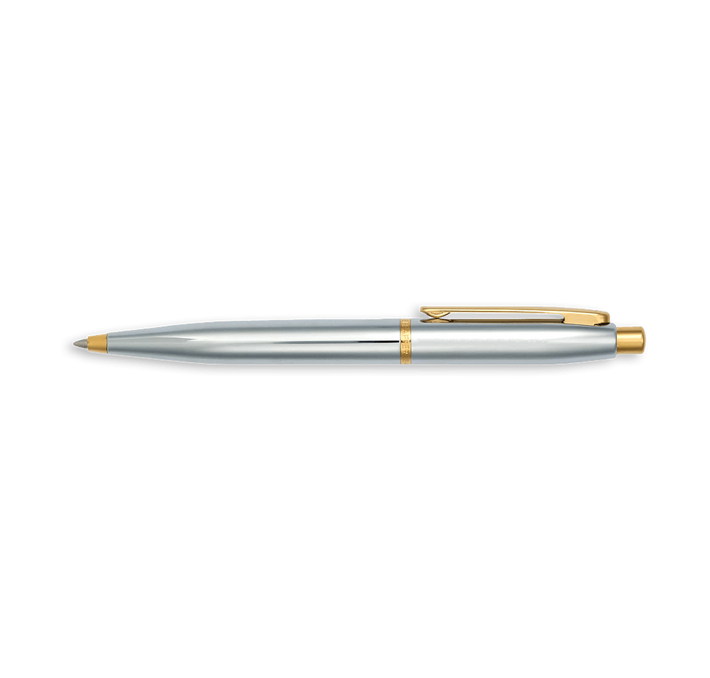 Laser Engraved Sheaffer VFM Polished Chrome with Gold Ballpoint Pen (black ink)-default