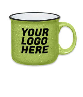 15 oz. Ceramic Speckled Campfire Mug (Set of 36) - Color: Lime Green