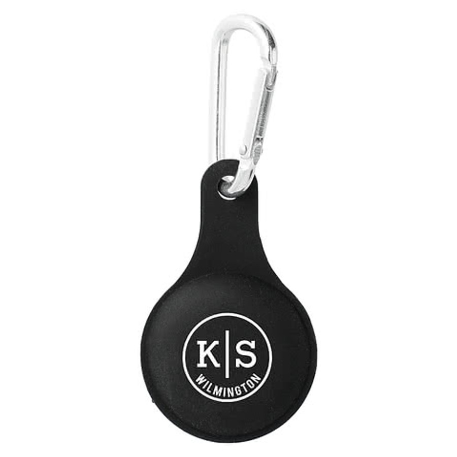AirTag Silicone Case and Carabiner in Black