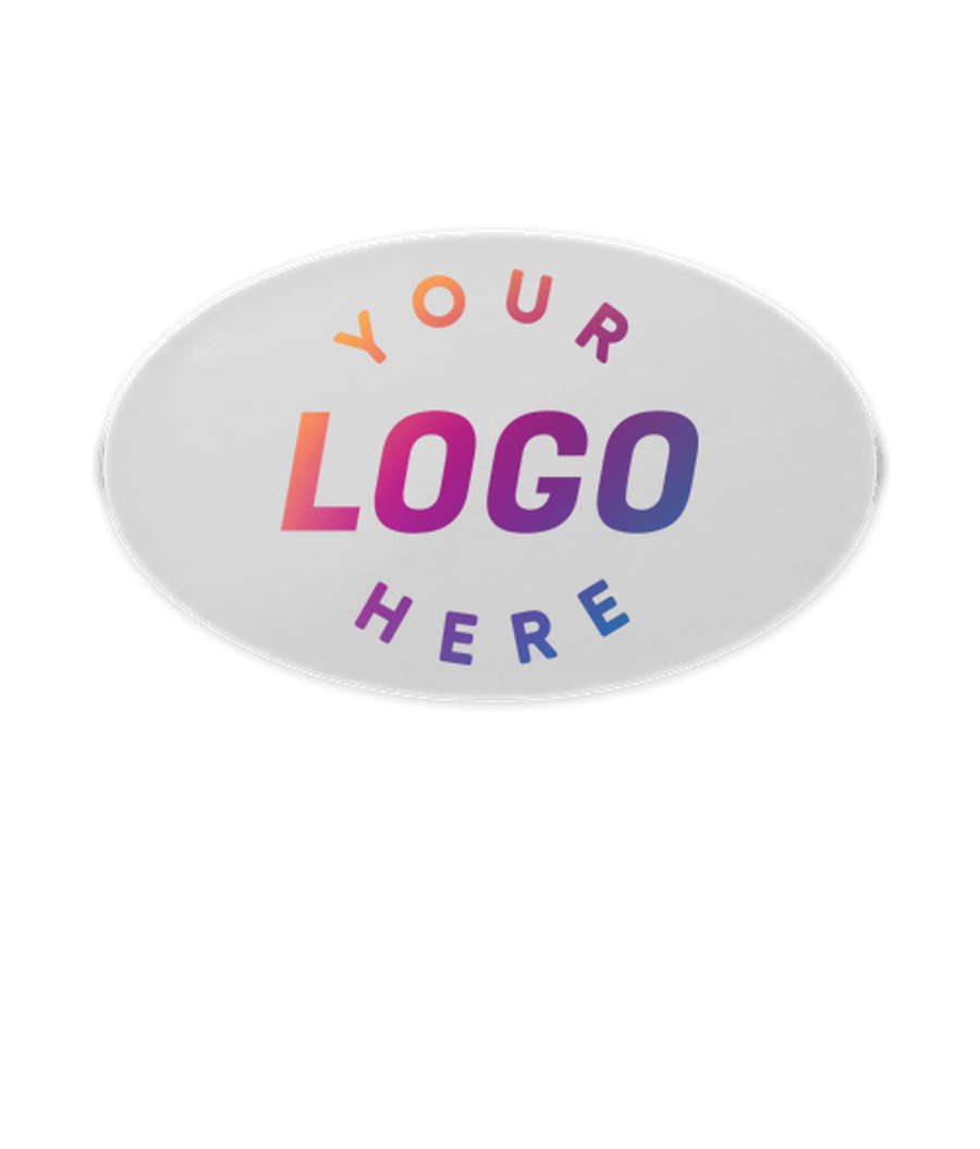 Full Color 5 in. x 3 in. Clear Oval Sticker in Clear