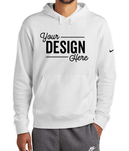 Nike Club Fleece Sleeve Swoosh Pullover Hoodie - White
