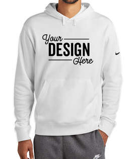 Nike Club Fleece Sleeve Swoosh Pullover Hoodie - Color: White