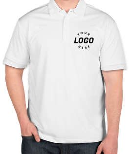 Port Authority Silk Touch Performance Polo - Screen Printed - Color: White