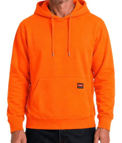 Wrangler Workwear Pullover Hoodie - Printed in Orange
