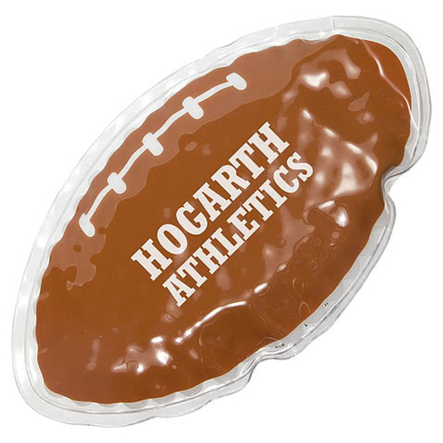Football Aqua Pearls Hot/Cold Pack in Brown/Solid White