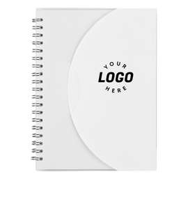 Frosted Color Block Spiral Notebook - Color: White
