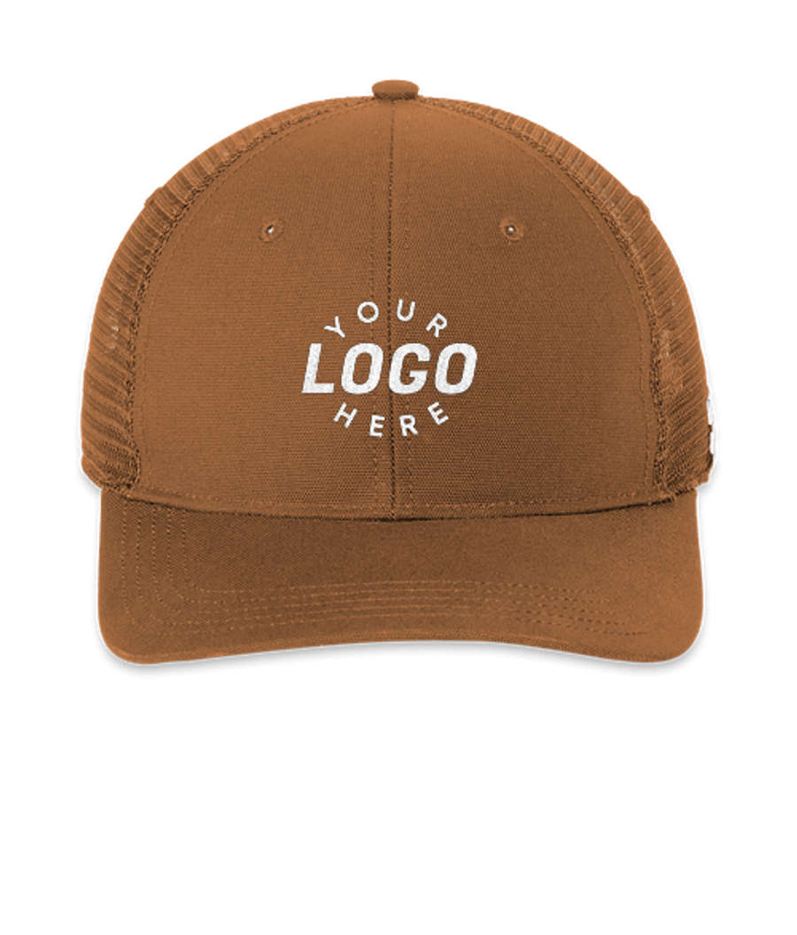 Carhartt Cotton Canvas Mesh Back Trucker Hat in Carhartt Brown