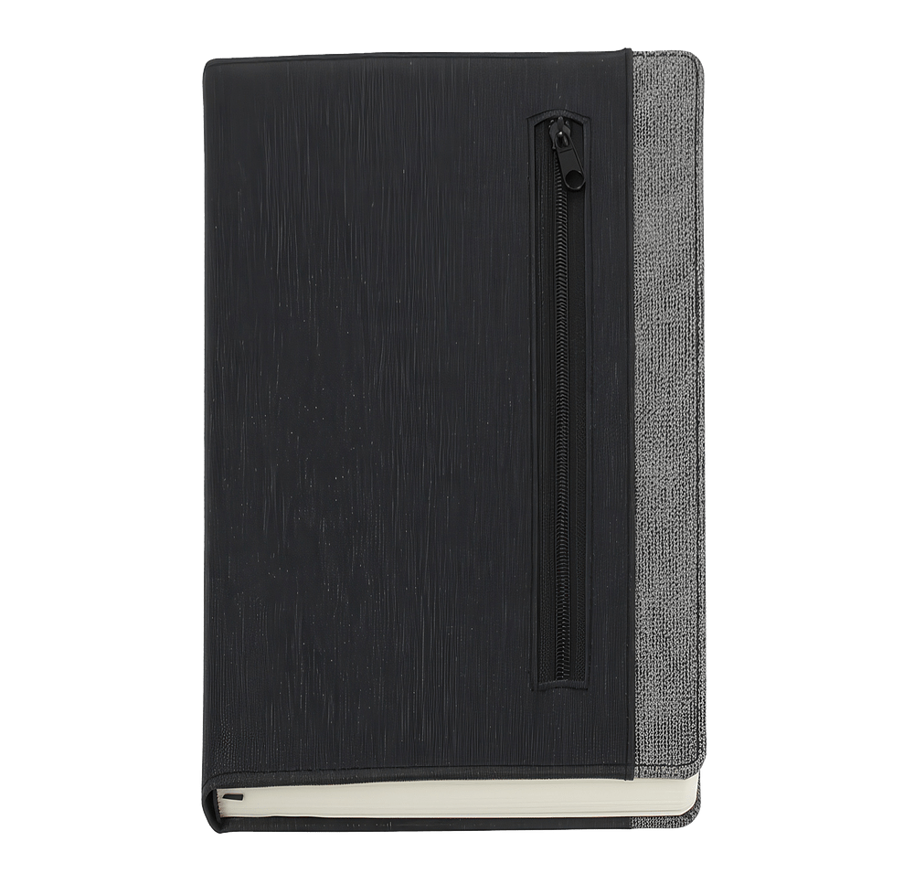 Debossed Zip-It Pocketed Notebook-default