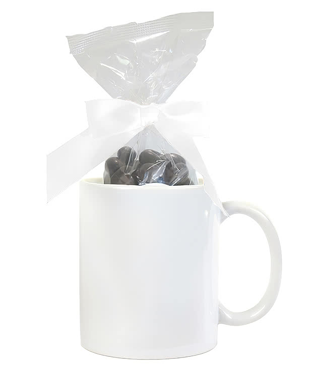 Full Color 11 oz. Ceramic Mug and Dark Chocolate Almonds Gift Set