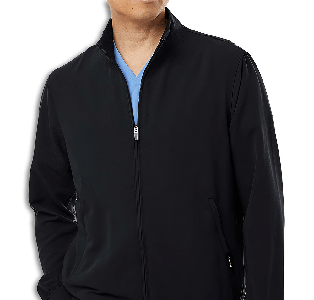 Jaanuu Wolfe Everyday Six-Pocket Full-Zip Scrub Jacket - Embroidered-default