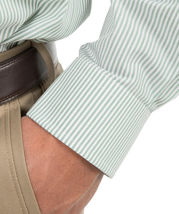 Devon & Jones Banker Stripe Dress Shirt - Printed