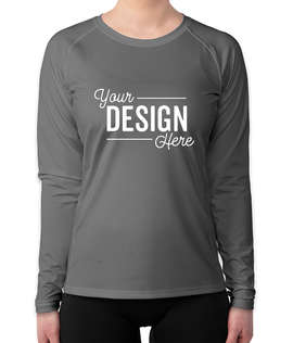 Sport-Tek Women's Long Sleeve Rash Guard Shirt - Color: Dark Smoke Grey