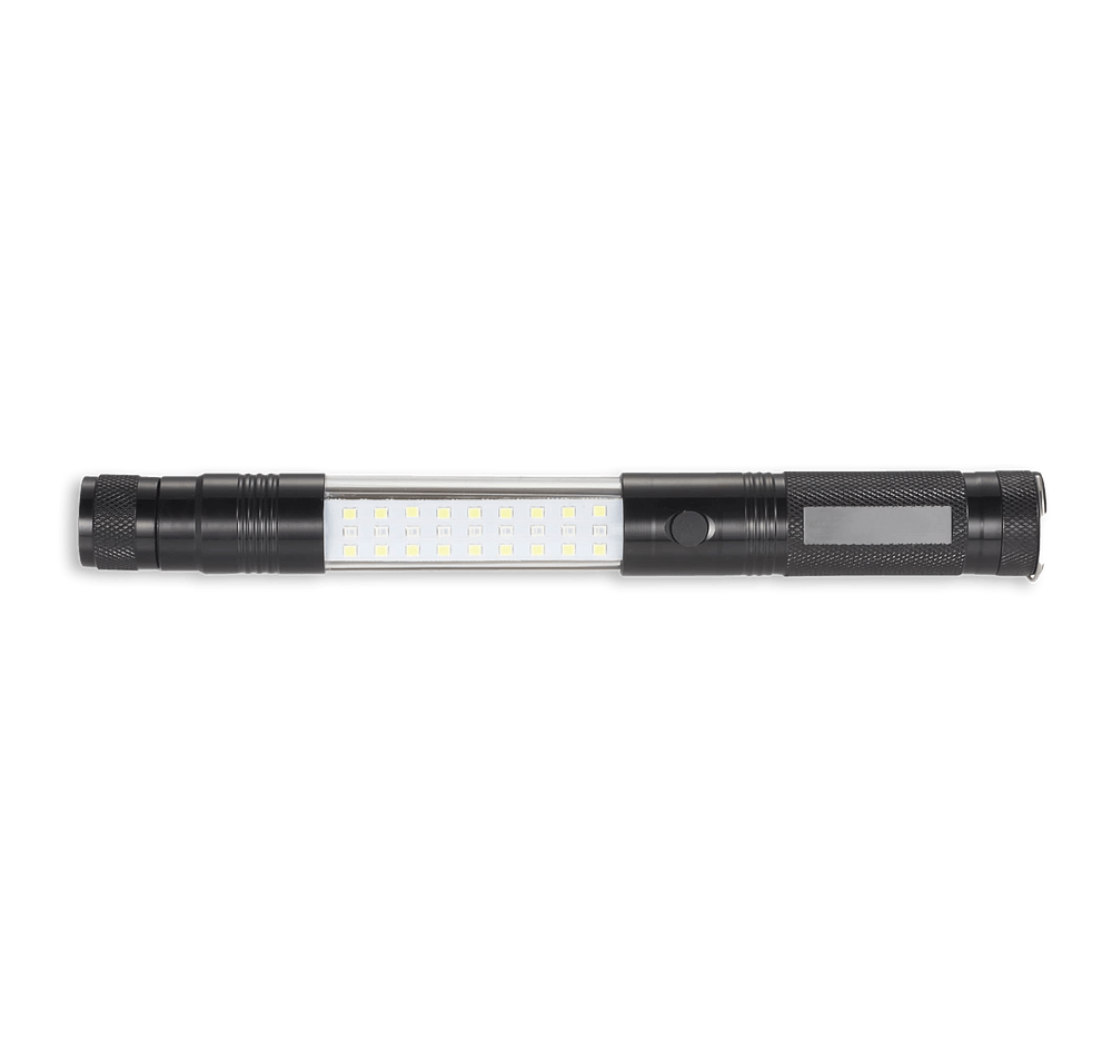 Laser Engraved Telescopic Magnetic COB LED Flashlight with Sidelight-default