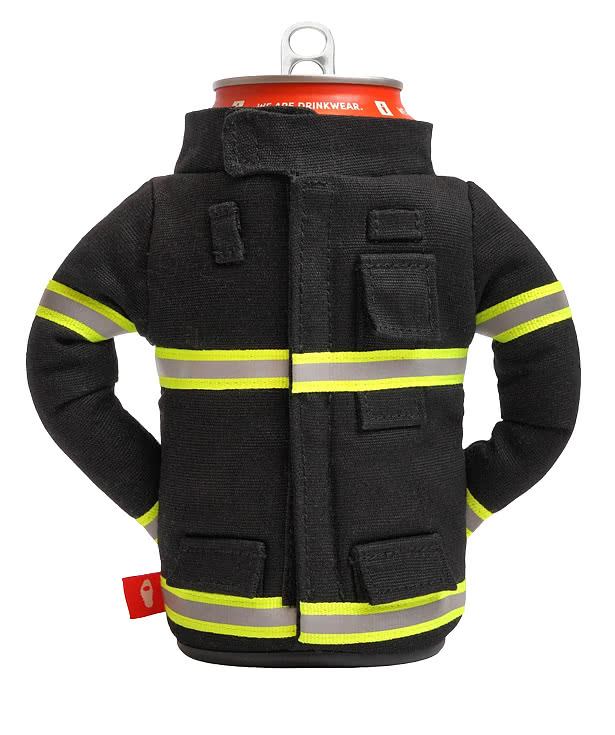 Full Color Puffin Drinkware Backdraft Firefighter Jacket Can Cooler
