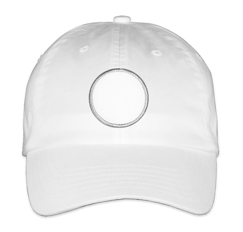Valucap Bio-Washed Hat - Circle Patch - Sublimated in White