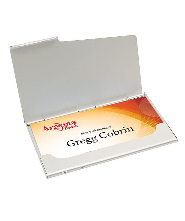 Laser Engraved Aluminum Business Card Holder
