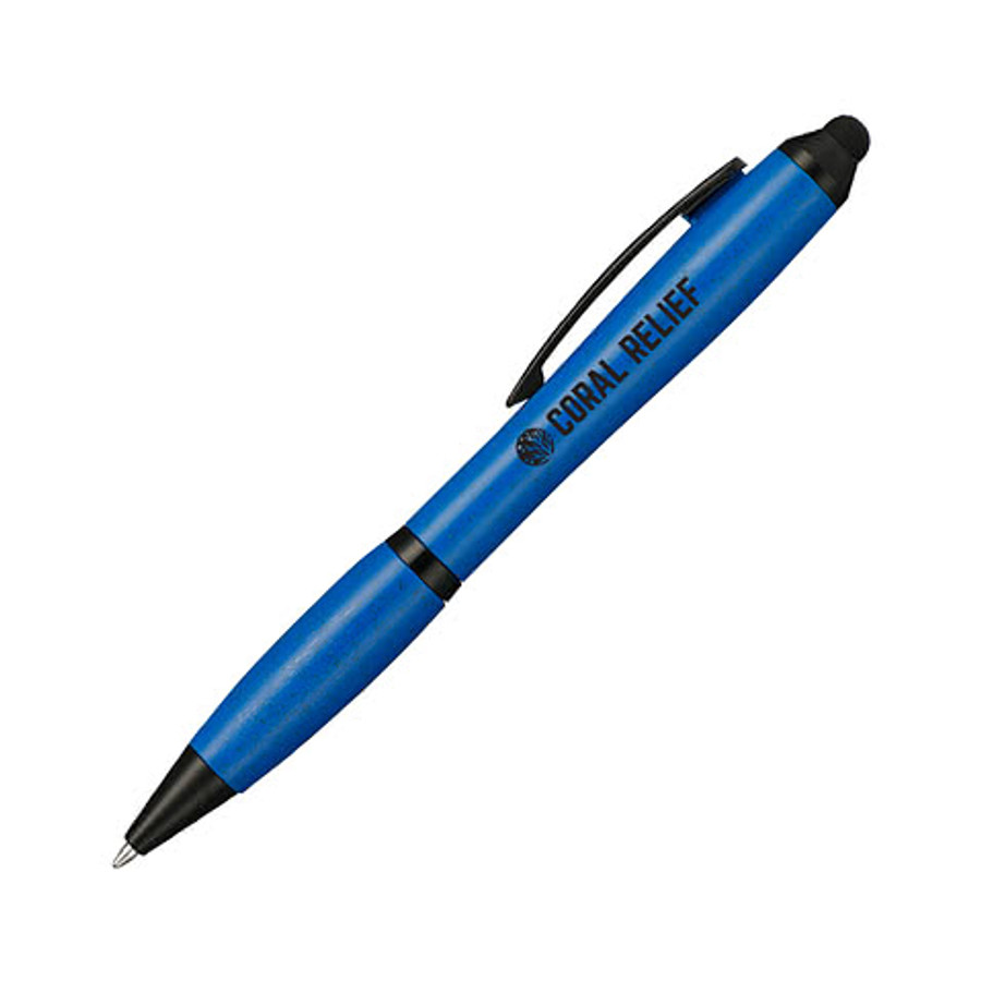 Nash Wheat Straw Ballpoint Stylus Pen (black ink) in Beige