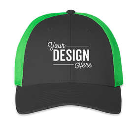 Richardson Stretch Fit Trucker Hat - Color: Charcoal / Neon Green