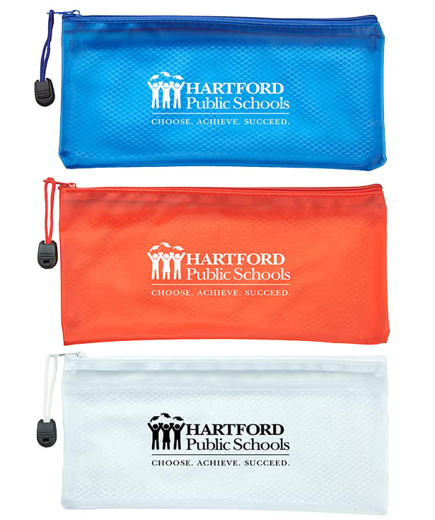 Teach-It Frosted Zippered Pencil Case