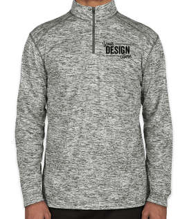 Badger Heather Quarter Zip Performance Shirt - Color: Graphite