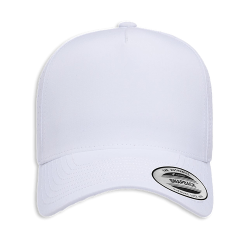 Yupoong Classics Perforated Snapback Baseball Hat - Printed in White