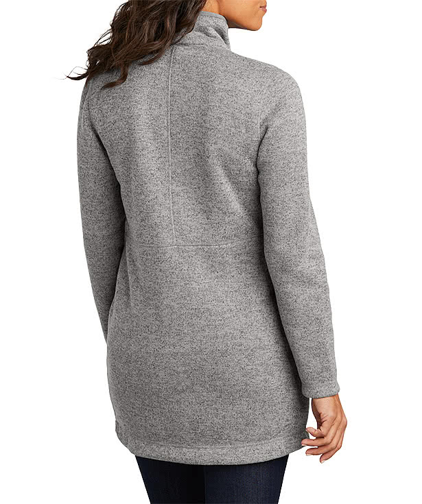 Port Authority Women's Arc Long Sweater Fleece Jacket - Embroidered