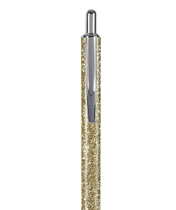 Aluminum Glitter Crush Ballpoint Pen (black ink)