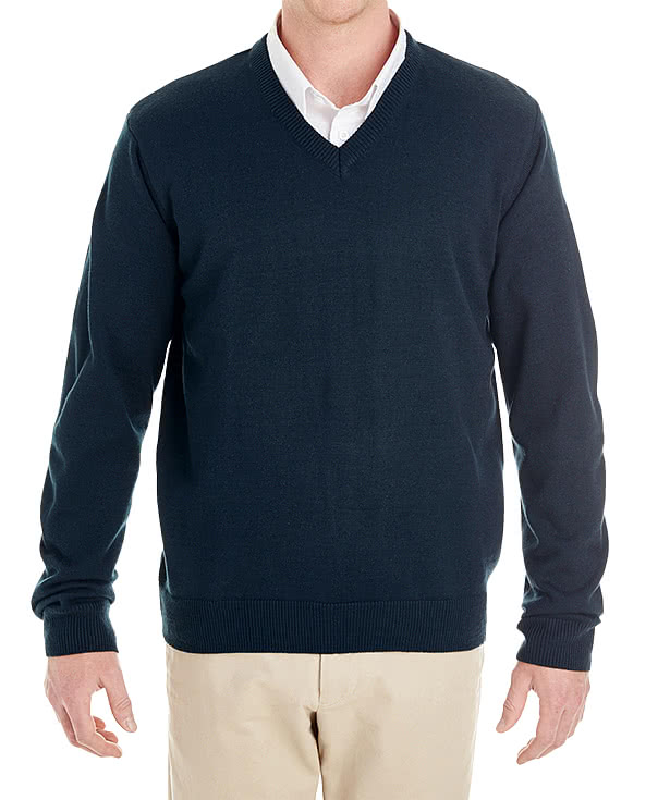 Harriton Pilbloc Jersey Knit V-Neck Sweater