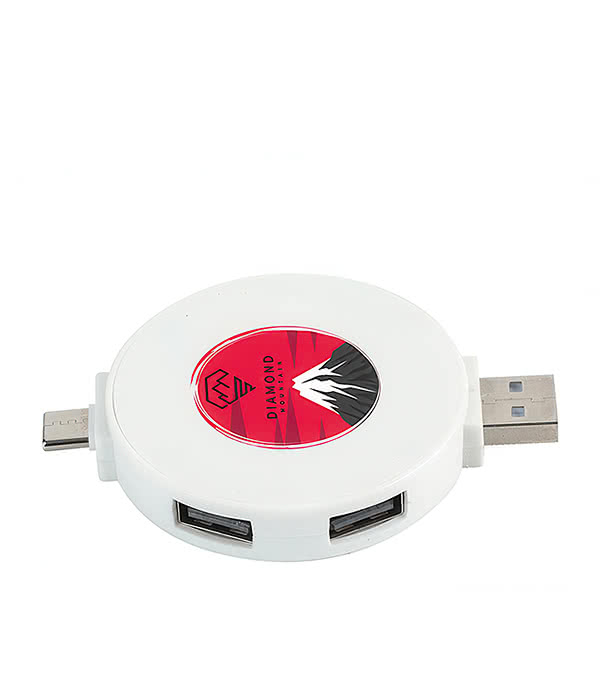 Quad 4-Port USB-C & USB-A Hub with Recycled ABS Case