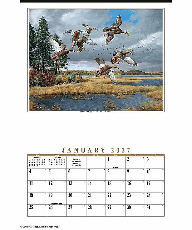 Maass Wildfowl Executive Wall Calendar