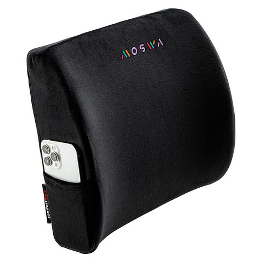 Full Color Comfort Logic Lumbar Support Wedge Pillow in Black