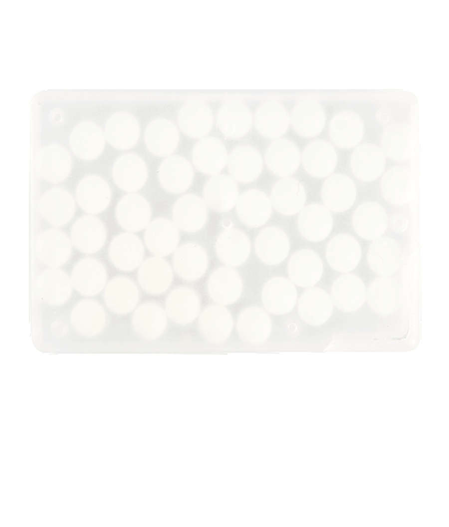 Plastic Rectangle Mint Card in Clear
