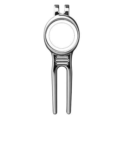 Golfers Divot Tool with Ball Marker - White