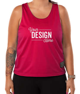 Augusta Women's Mesh Reversible Pinnie - Color: Scarlet / White