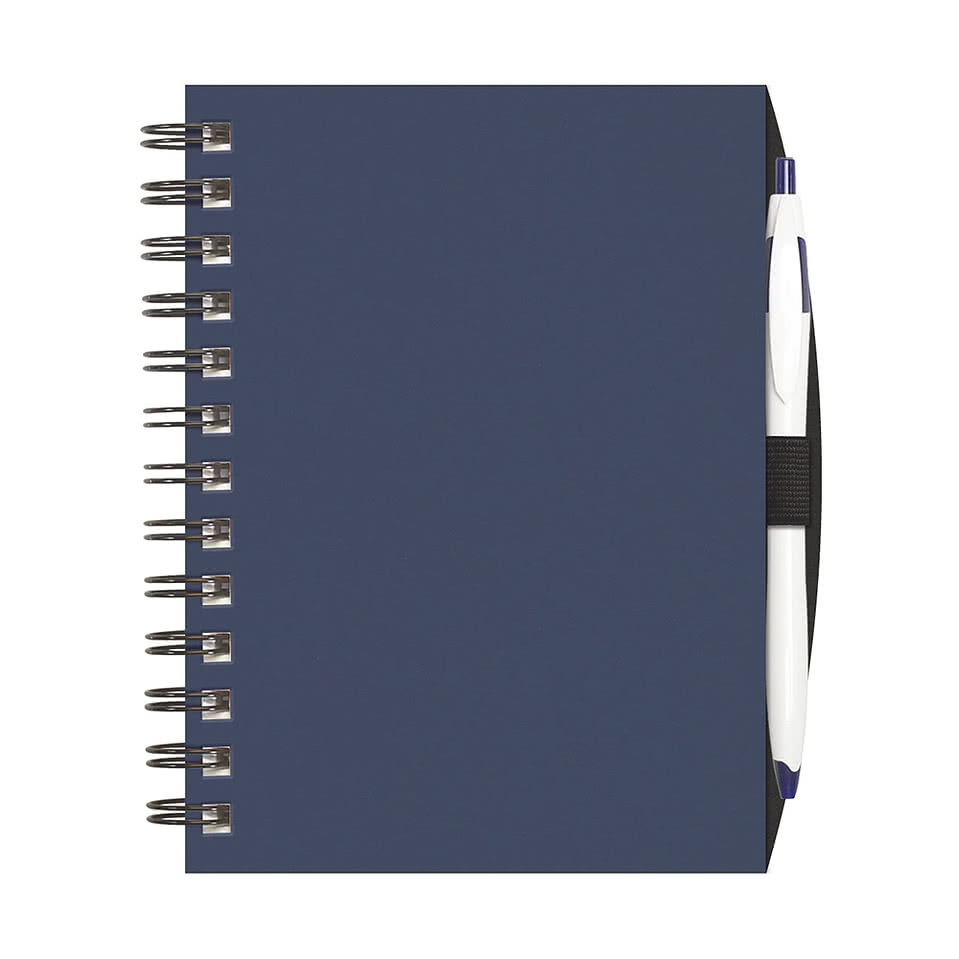 JournalBooks ® Debossed ValueBook Hard Cover Spiral Notebook with Pen