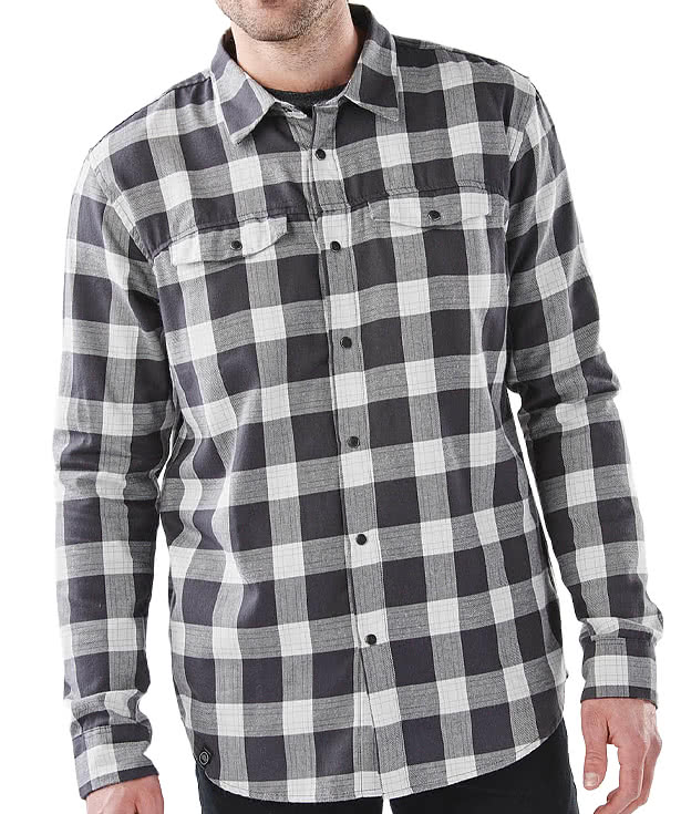 Stormtech Logan Snap Front Plaid Long Sleeve Shirt