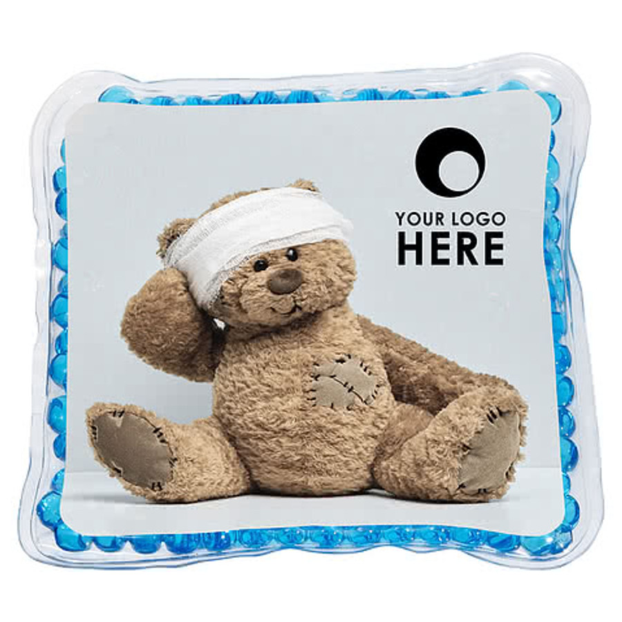 Full Color Feel Better Square Aqua Pearl Hot/Cold Pack in Royal Blue