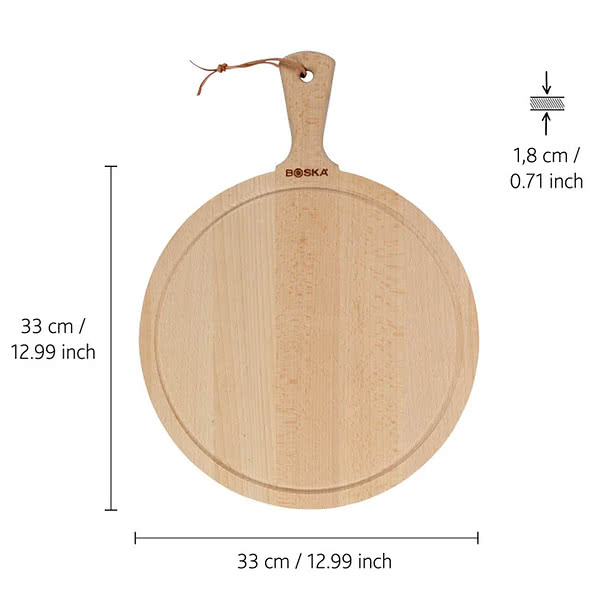 Laser Engraved Boska Amigo Round FSC Serving Board